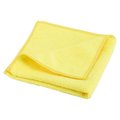 Simple Spaces Cleaning Cloth, 12 in L, 12 in W, Microfiber, Yellow OG003